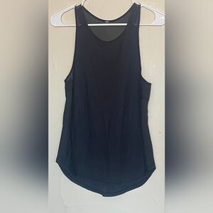 Lululemon Sculpt Tank II Size 4 Black Featherweight Mesh Detail